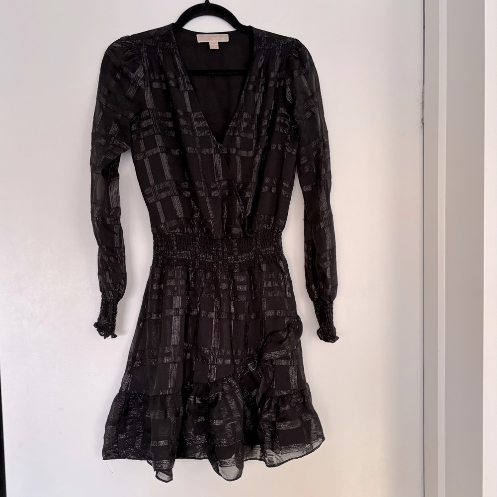 Authentic Michael kors Elegant Black Sheer Dress in size XS